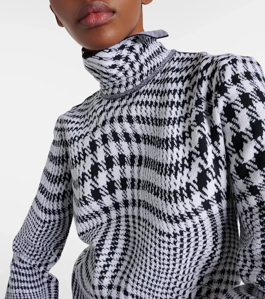 Burberry Houndstooth wool-blend turtleneck sweater | Thumbnail 3