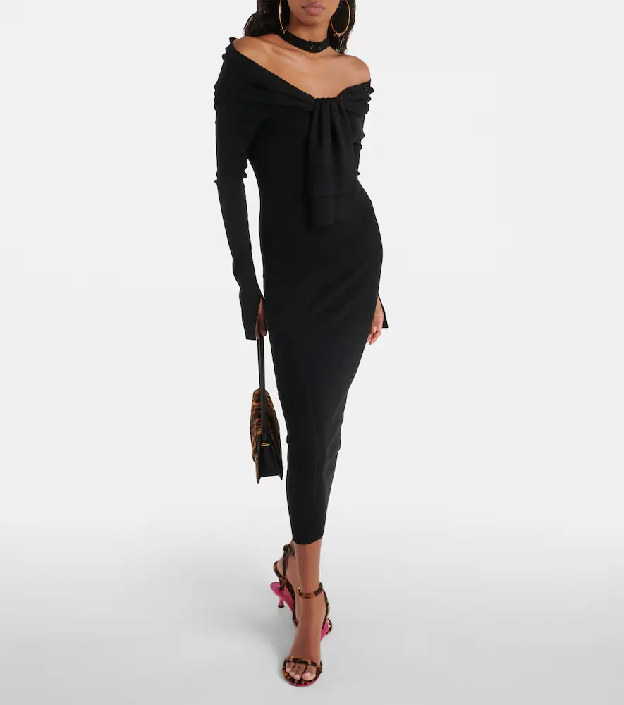 Jacquemus La robe Doble wool-blend midi dress | Thumbnail 2 Jacquemus La robe Doble wool-blend midi dress | Thumbnail 2