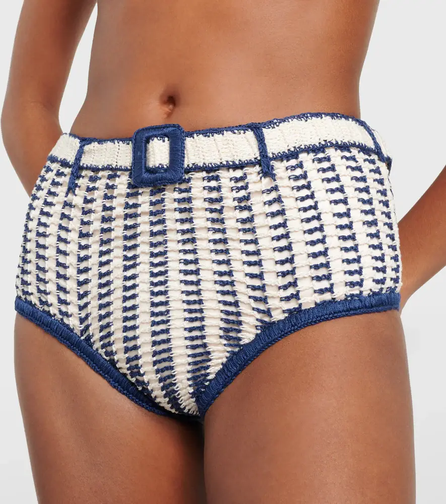 Anna Kosturova High-rise crochet cotton bikini bottoms | Thumbnail 3