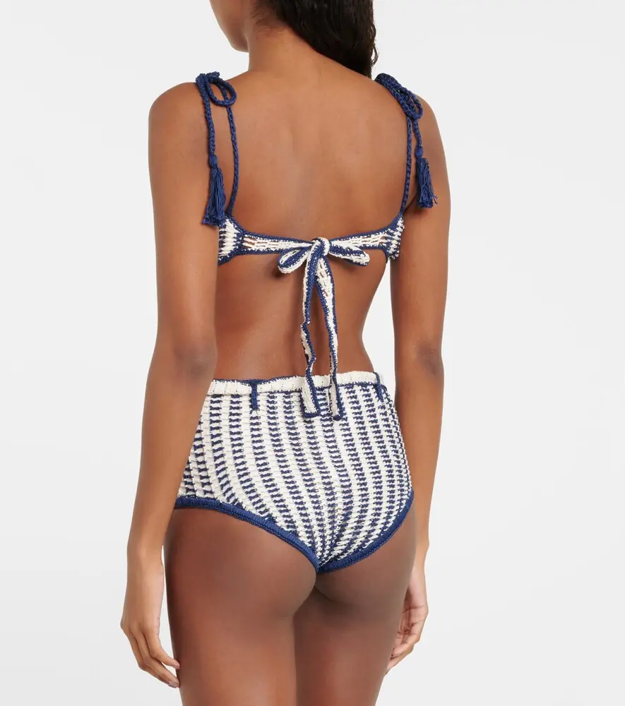 Anna Kosturova Crochet cotton bandeau bikini top | Thumbnail 2