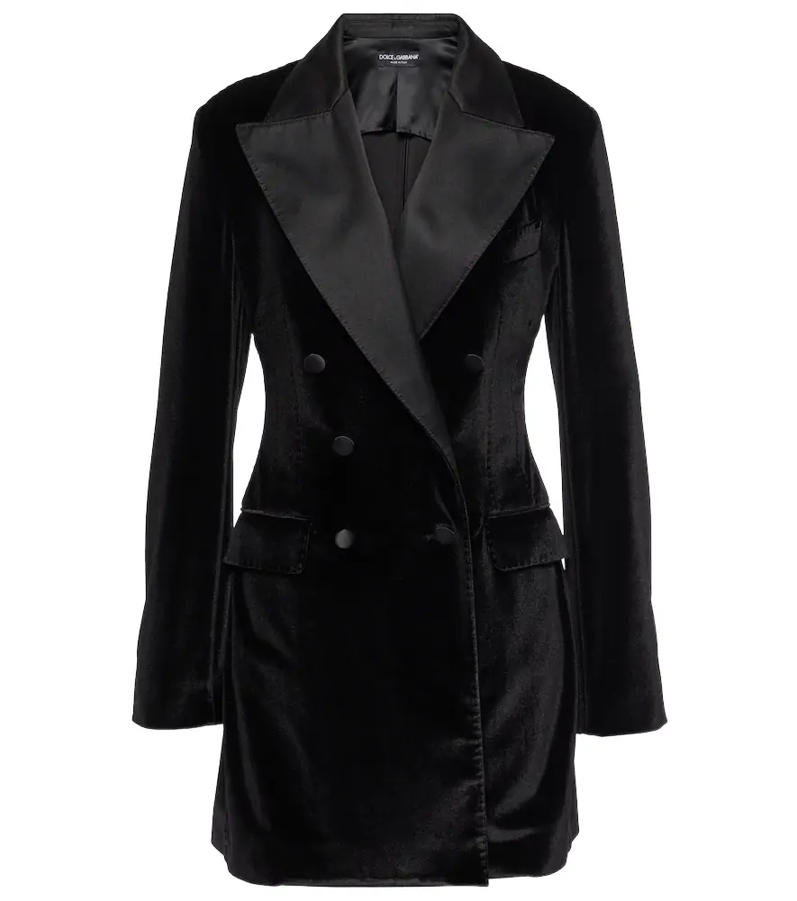 Dolce & Gabbana Double-breasted velvet blazer