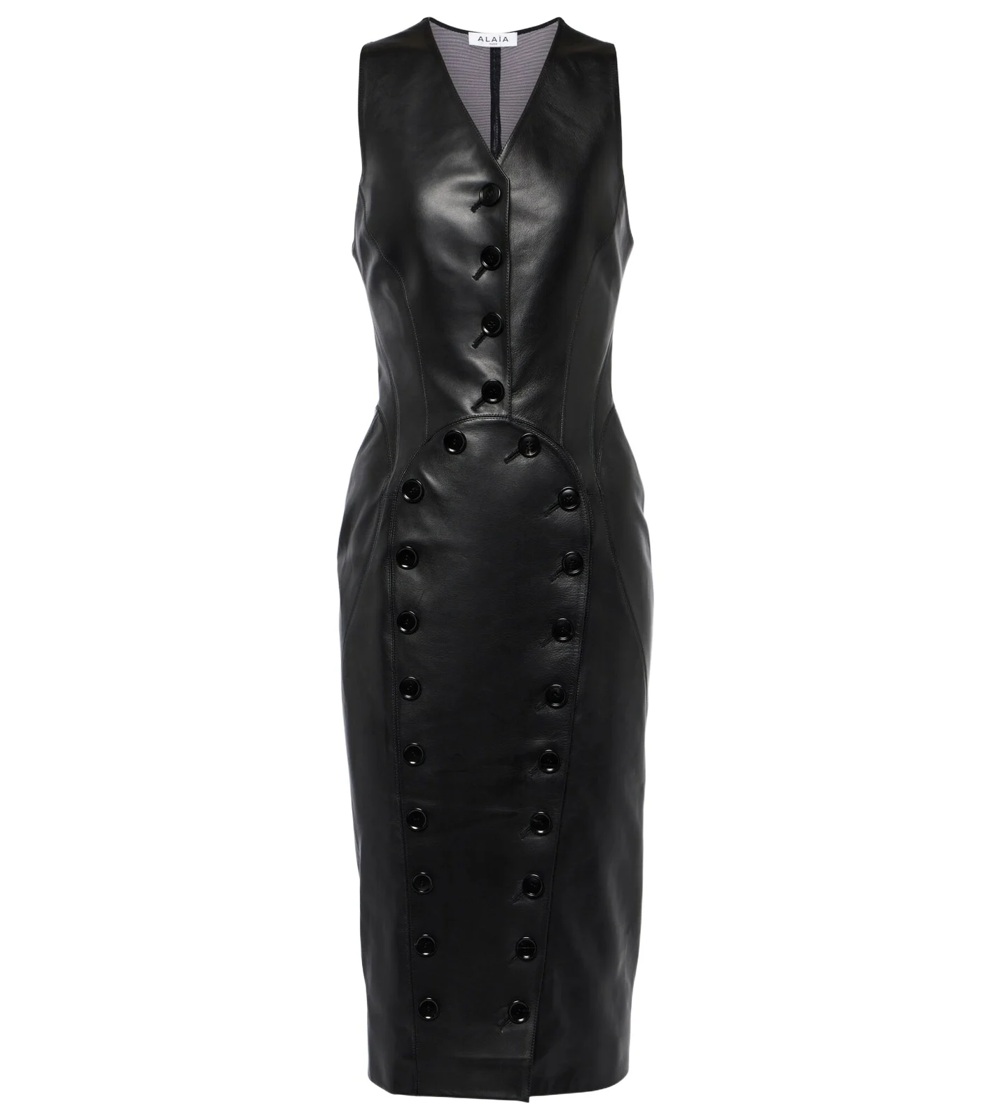 ALAÏA Leather midi dress ALAÏA Leather midi dress