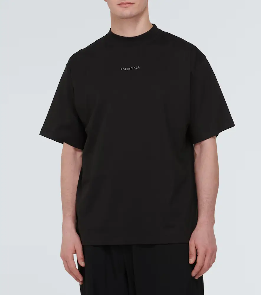 Balenciaga Logo cotton jersey T-shirt | Thumbnail 4