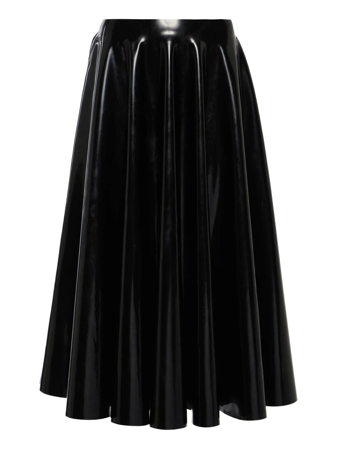 Latex midi skirt