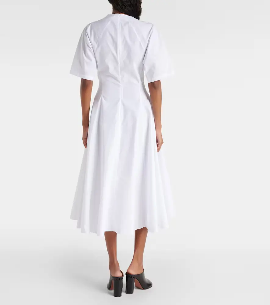 ALAÏA ALAÏA Cotton poplin midi dress | Thumbnail 4