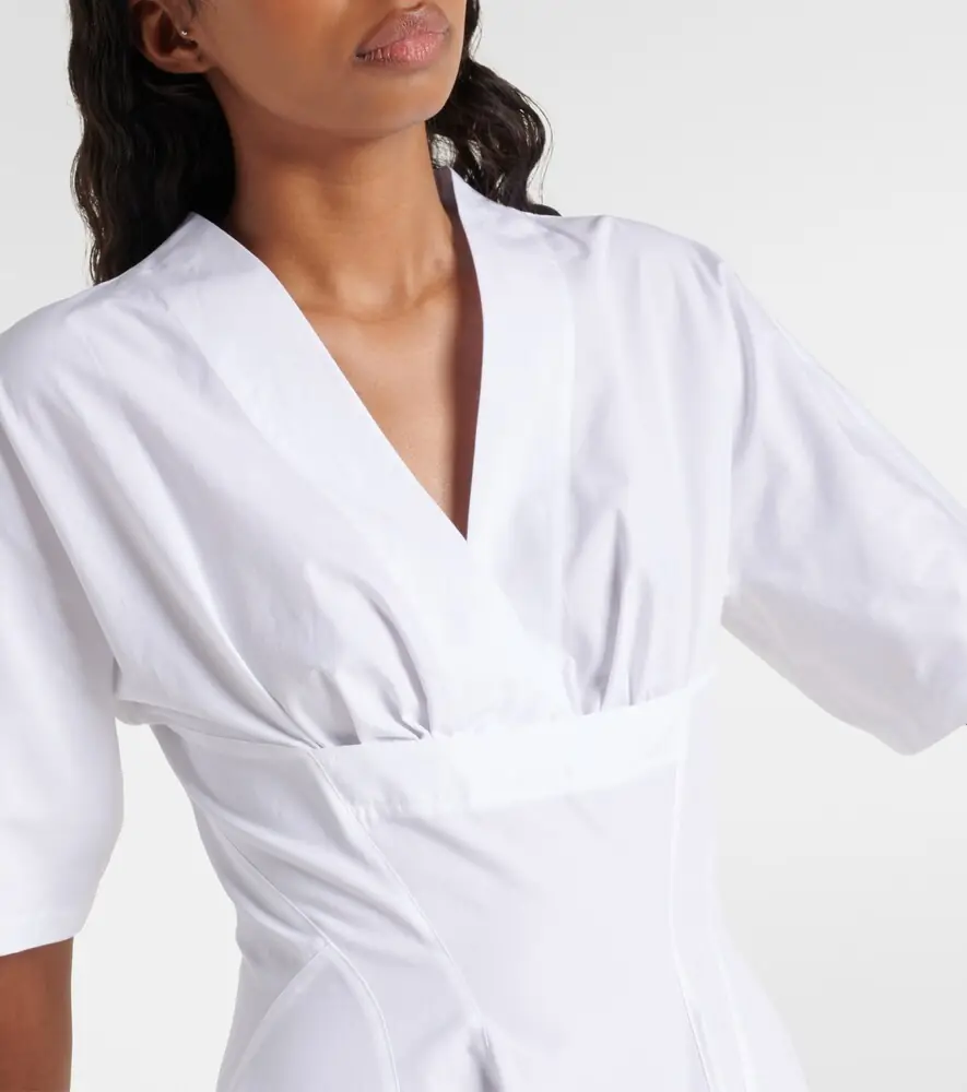 ALAÏA ALAÏA Cotton poplin midi dress | Thumbnail 5