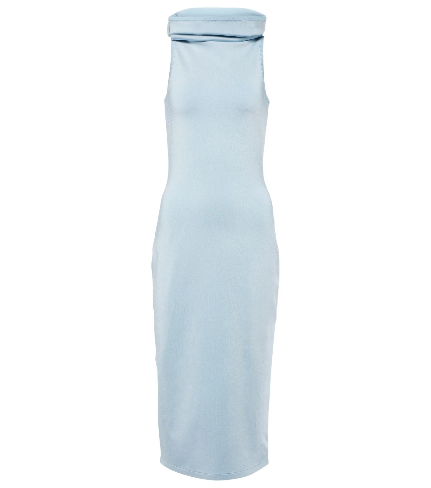 Hooded jersey midi dress