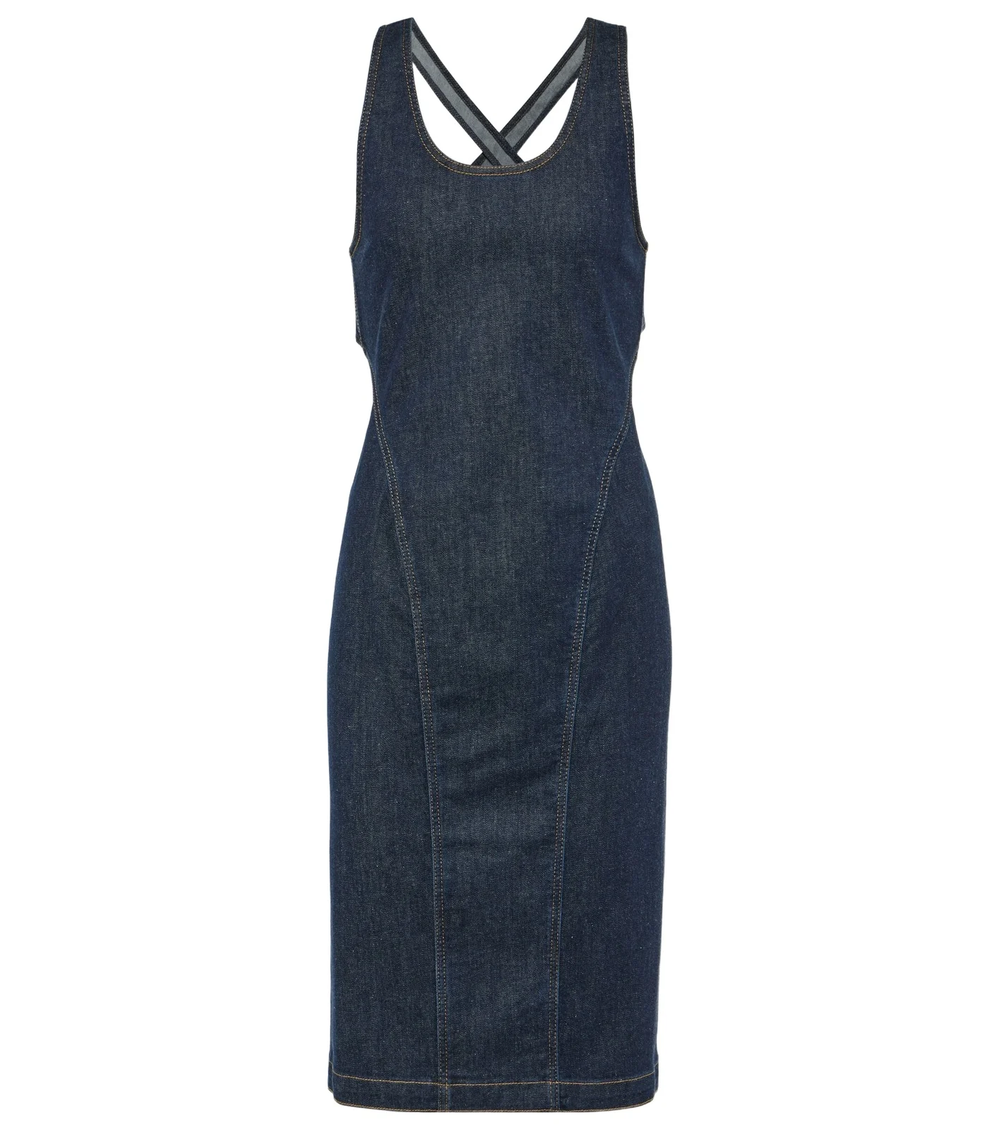 ALAÏA Denim midi dress