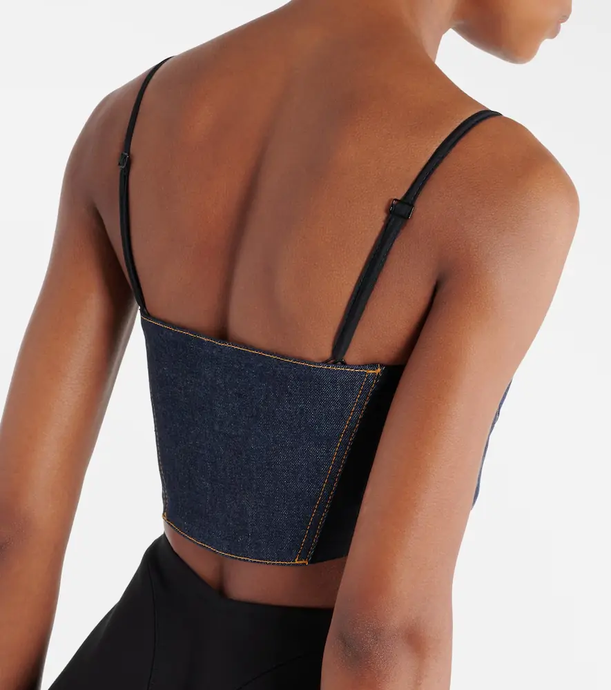 ALAÏA ALAÏA Denim bra top | Thumbnail 2