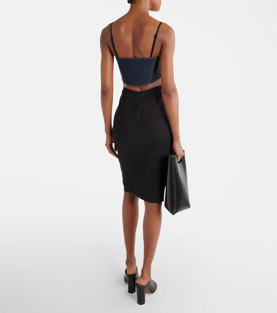 ALAÏA ALAÏA Denim bra top | Thumbnail 3