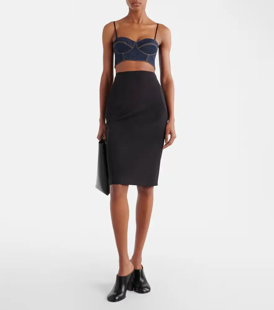 ALAÏA ALAÏA Denim bra top | Thumbnail 4
