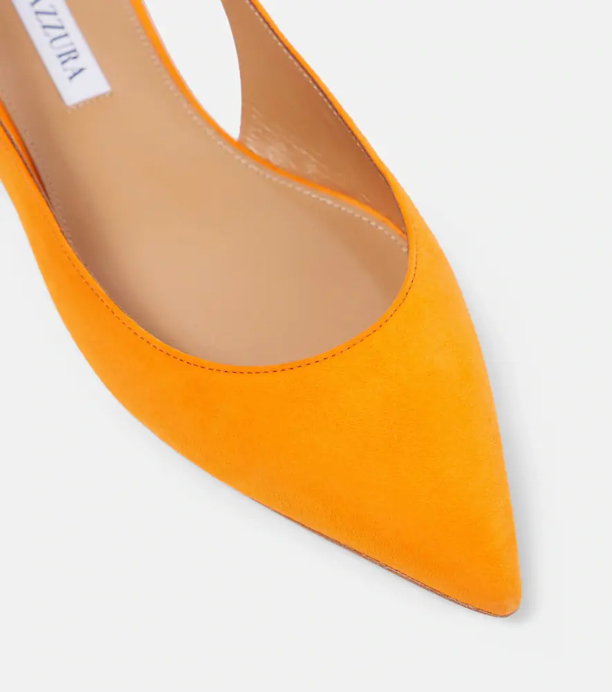 Aquazzura Purist suede slingback flats | Thumbnail 2