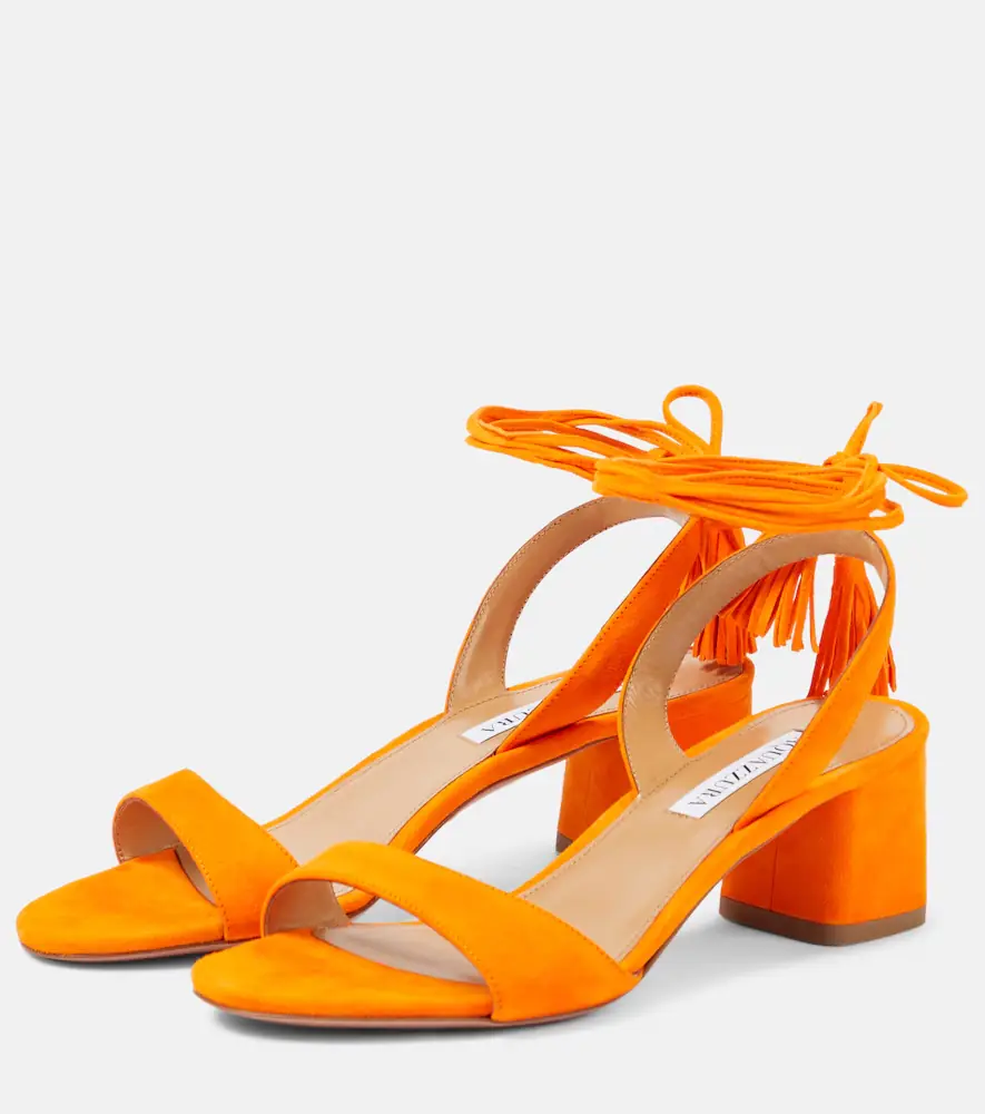 Aquazzura Alu tasseled suede sandals | Thumbnail 3