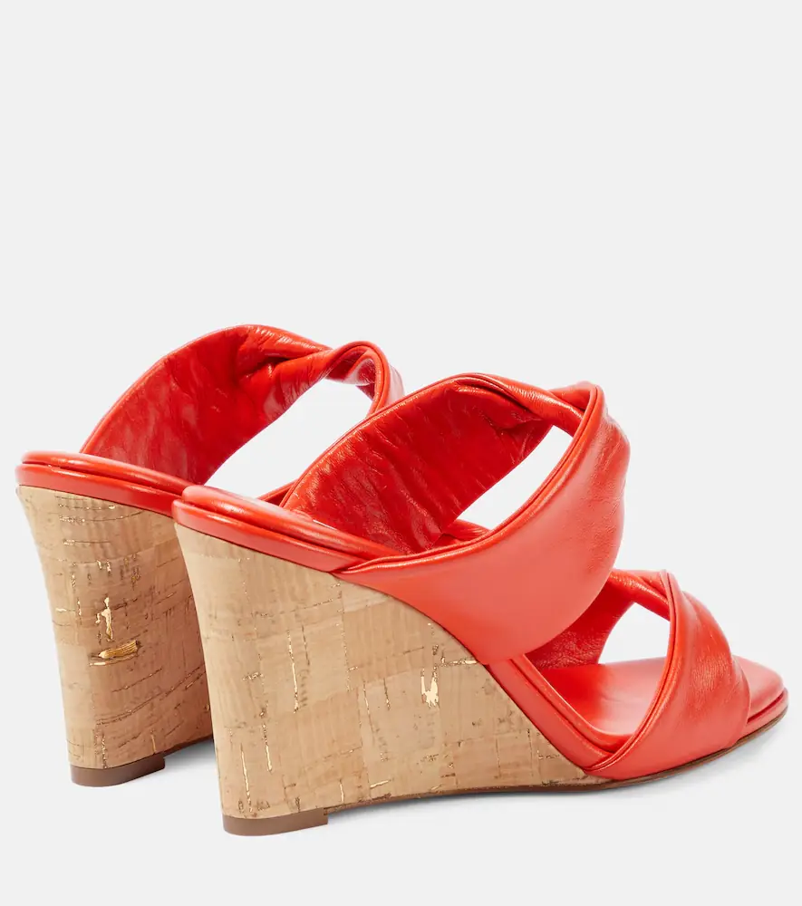 Aquazzura Twist leather wedge sandals | Thumbnail 3