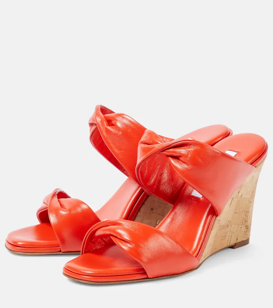 Aquazzura Twist leather wedge sandals | Thumbnail 4