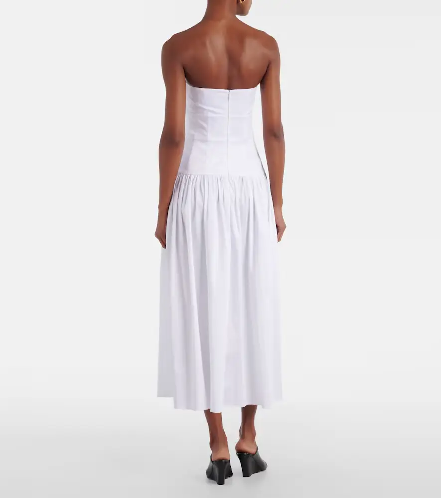 Tove Lauryn strapless cotton-blend midi dress | Thumbnail 3