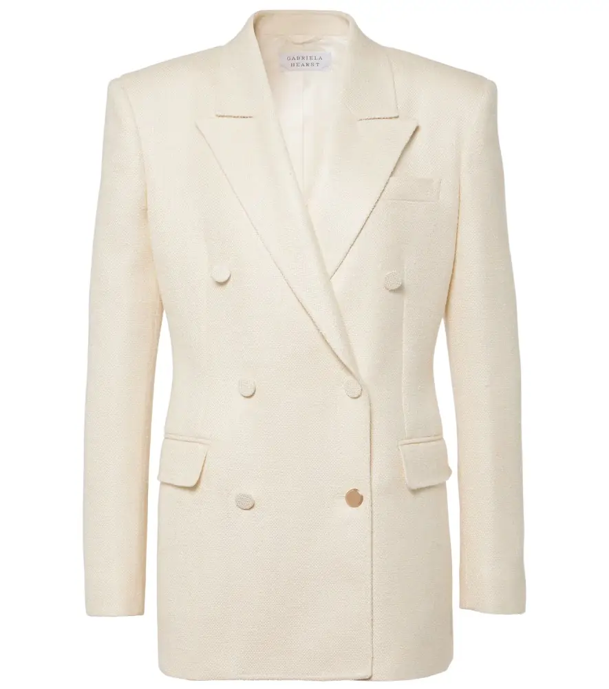 Gabriela Hearst Gavin double-breasted silk and wool blazer | Image 1 Gabriela Hearst Gavin double-breasted silk and wool blazer | Image 1