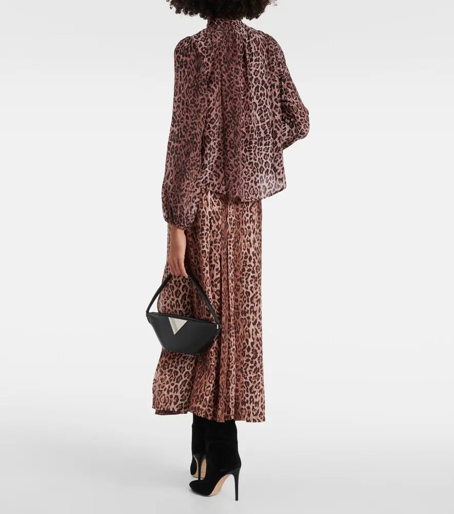 Rixo Moss leopard-print silk blouse | Thumbnail 3
