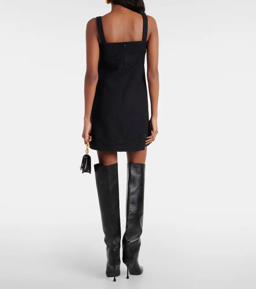 Patou Bow-detail cotton-blend tweed minidress | Thumbnail 3 Patou Bow-detail cotton-blend tweed minidress | Thumbnail 3