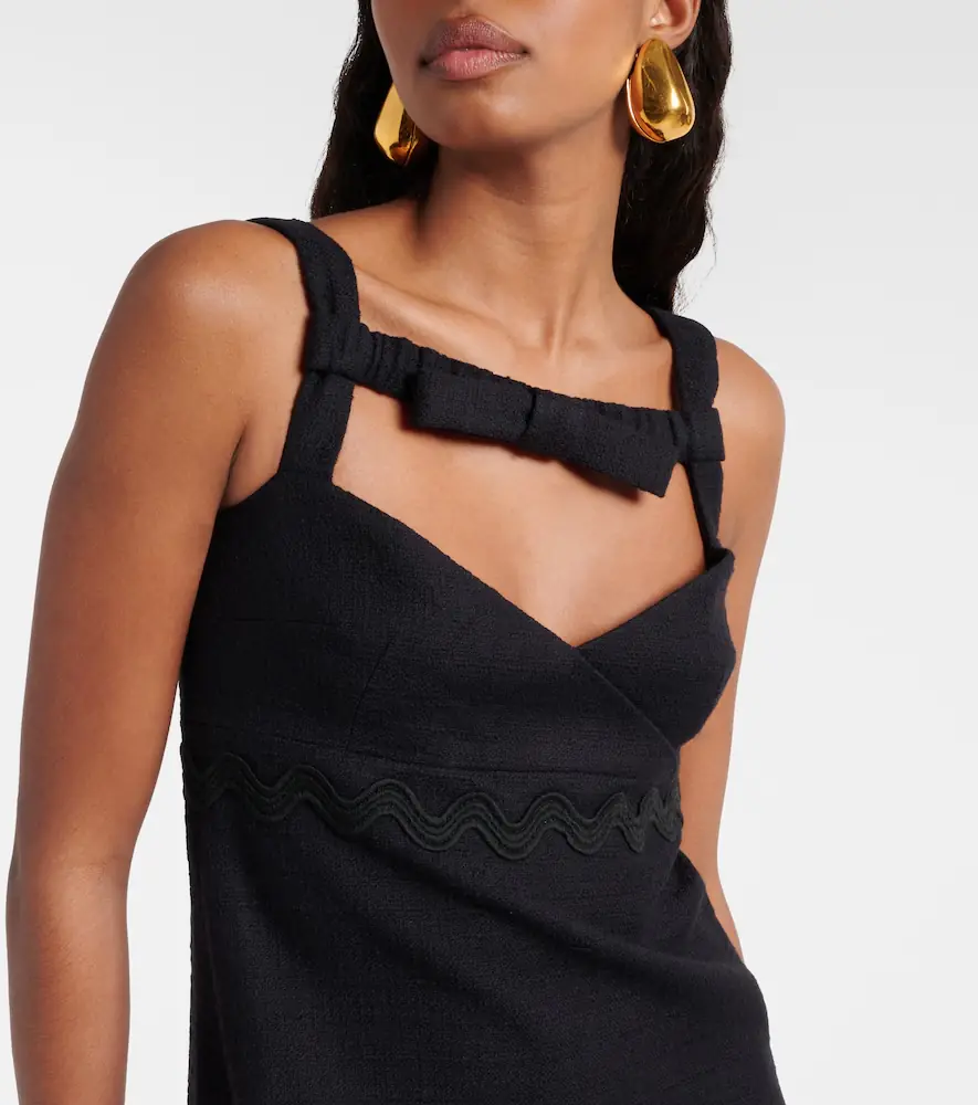 Patou Bow-detail cotton-blend tweed minidress | Thumbnail 4 Patou Bow-detail cotton-blend tweed minidress | Thumbnail 4