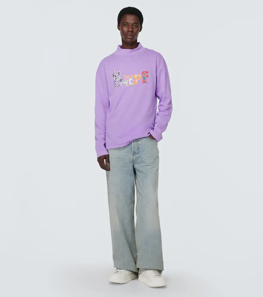 ERL Appliqué cotton jersey sweatshirt | Thumbnail 3