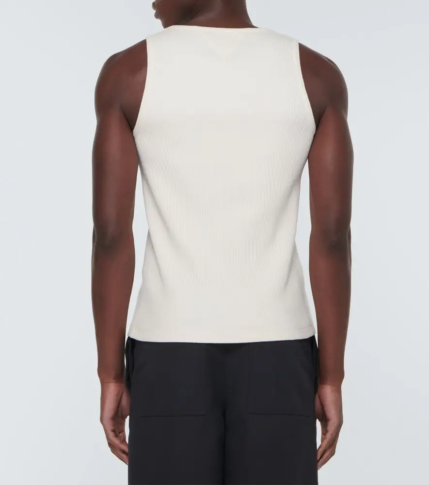 Bottega Veneta Ribbed-knit cotton-blend jersey tank top | Thumbnail 2