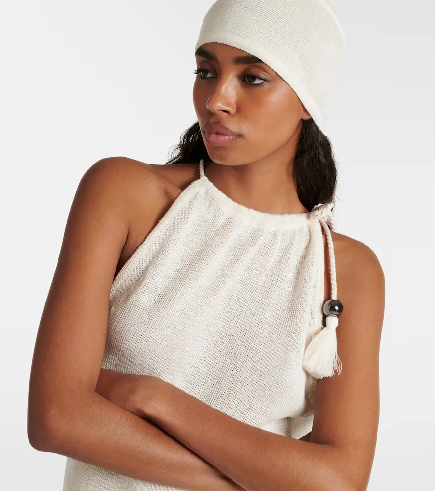 Max Mara Moriana halterneck linen top and hat set | Thumbnail 5 Max Mara Moriana halterneck linen top and hat set | Thumbnail 5