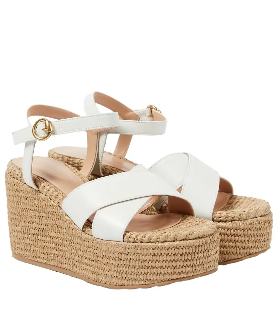 Gianvito Rossi Suede wedge sandals