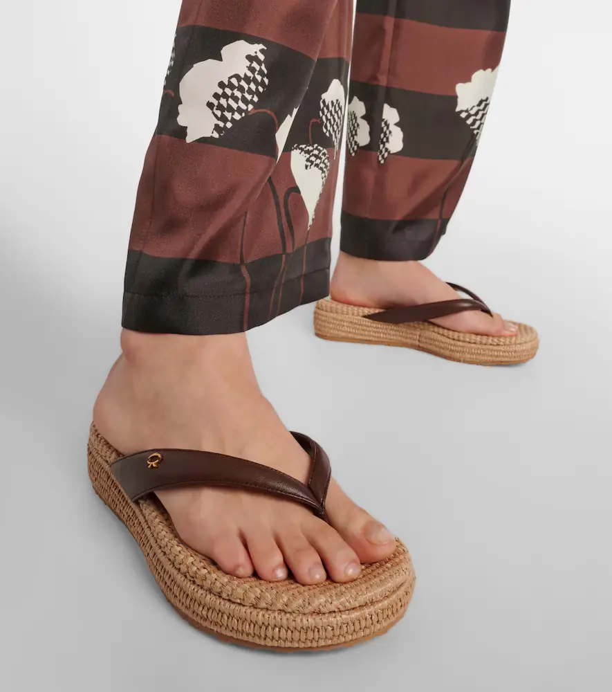 Gianvito Rossi Leather platform espadrille thong sandals | Thumbnail 2