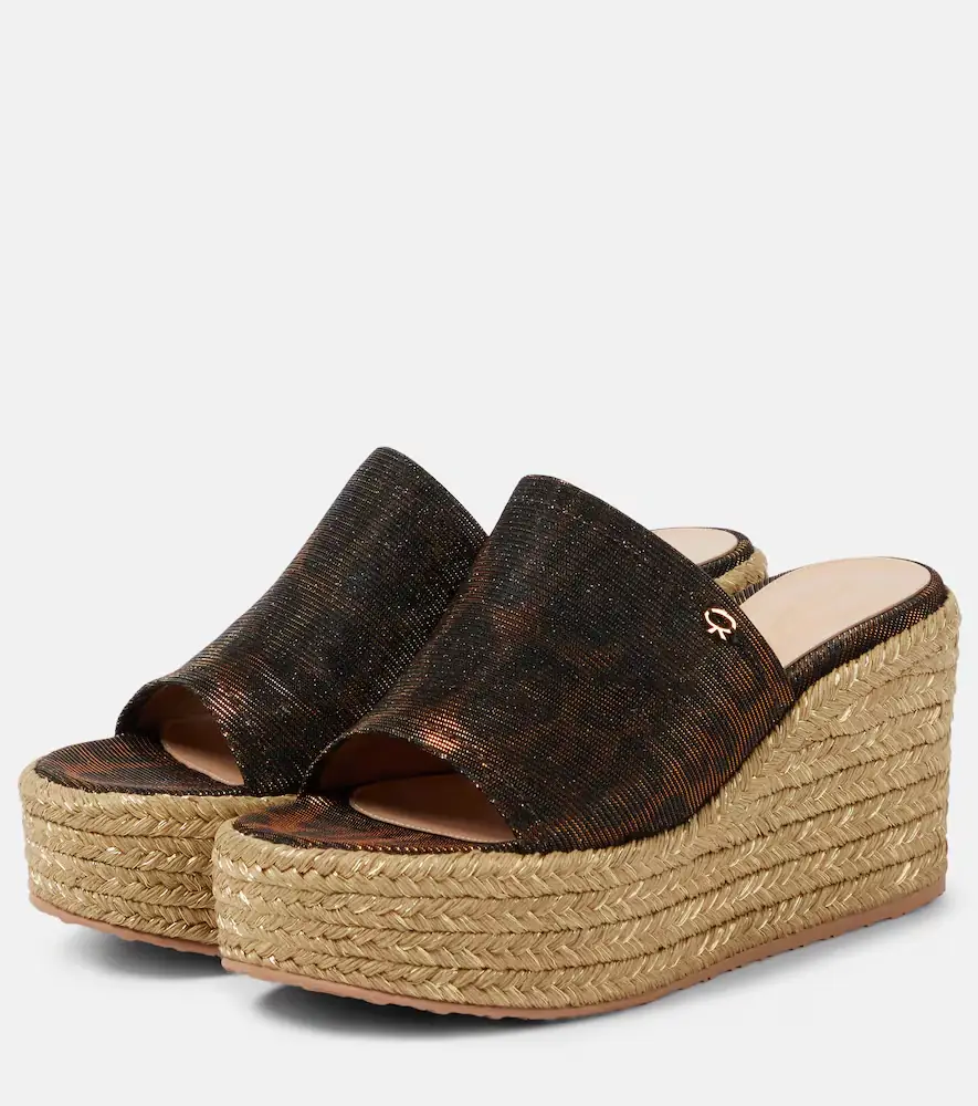 Gianvito Rossi Leopard-print espadrille wedge mules | Thumbnail 2