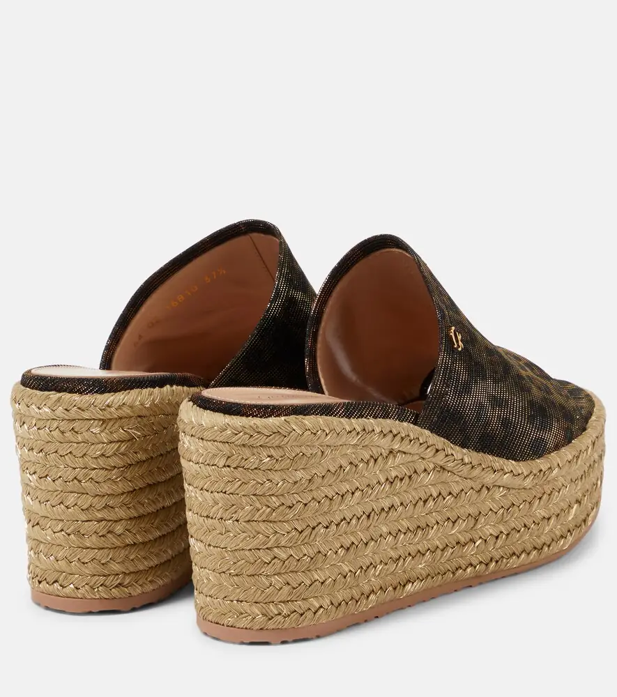 Gianvito Rossi Leopard-print espadrille wedge mules | Thumbnail 4