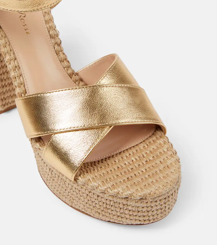 Gianvito Rossi Metallic leather platform sandals | Thumbnail 3 Gianvito Rossi Metallic leather platform sandals | Thumbnail 3