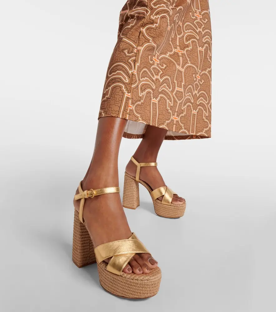 Gianvito Rossi Metallic leather platform sandals | Thumbnail 6 Gianvito Rossi Metallic leather platform sandals | Thumbnail 6