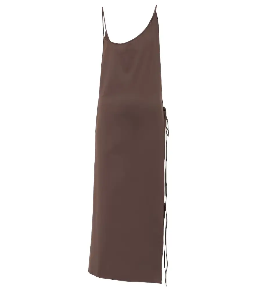 The Attico Side-slit gathered midi dress | Image 1 The Attico Side-slit gathered midi dress | Image 1