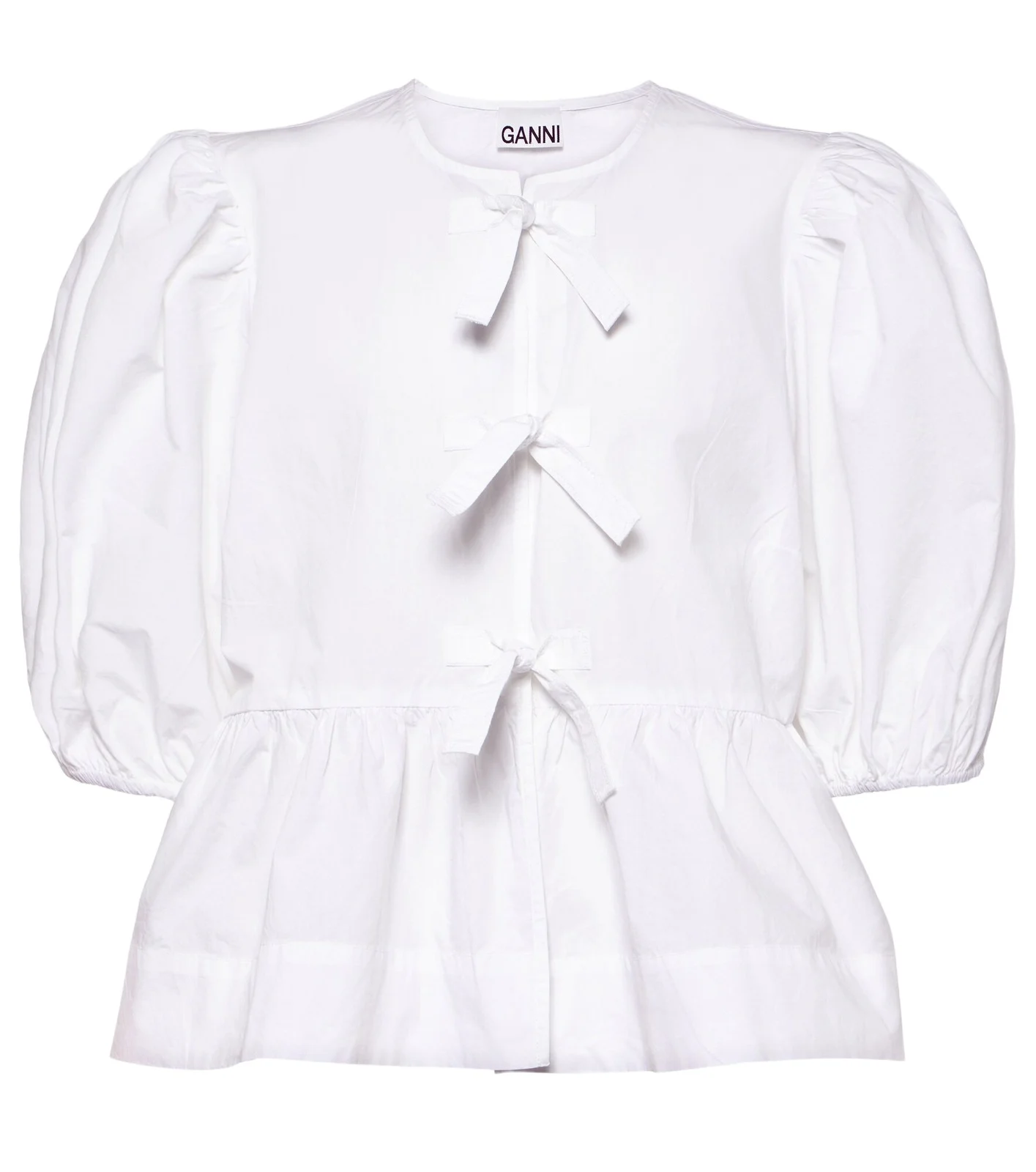 Bow-detail cotton poplin blouse Bow-detail cotton poplin blouse