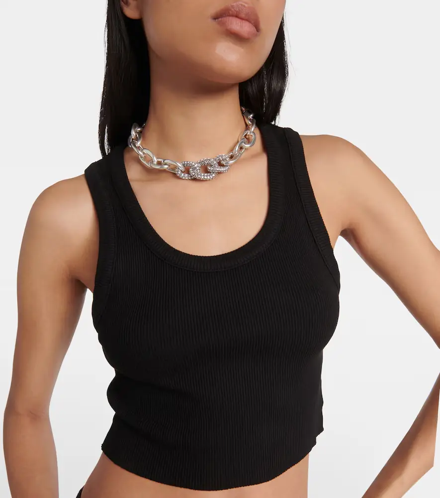AGOLDE Ribbed-knit crop top | Thumbnail 2