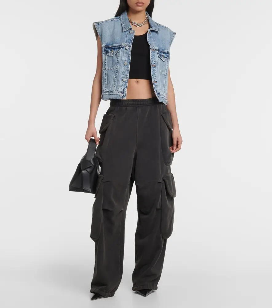 AGOLDE Ribbed-knit crop top | Thumbnail 3