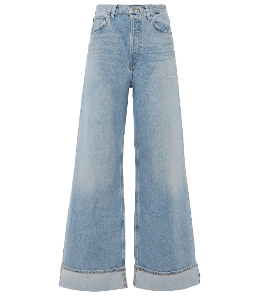 AGOLDE Dame high-rise wide-leg jeans