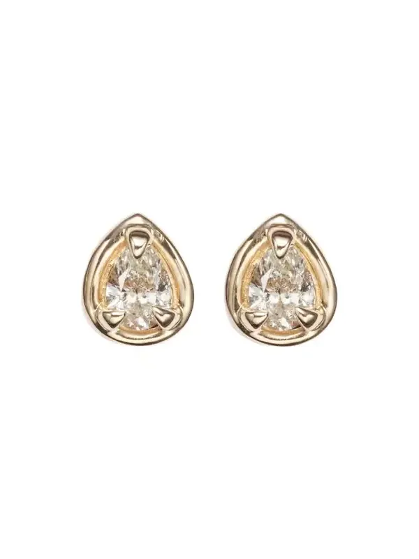 Birthstone Bonbon 14kt gold earrings with diamonds Birthstone Bonbon 14kt gold earrings with diamonds