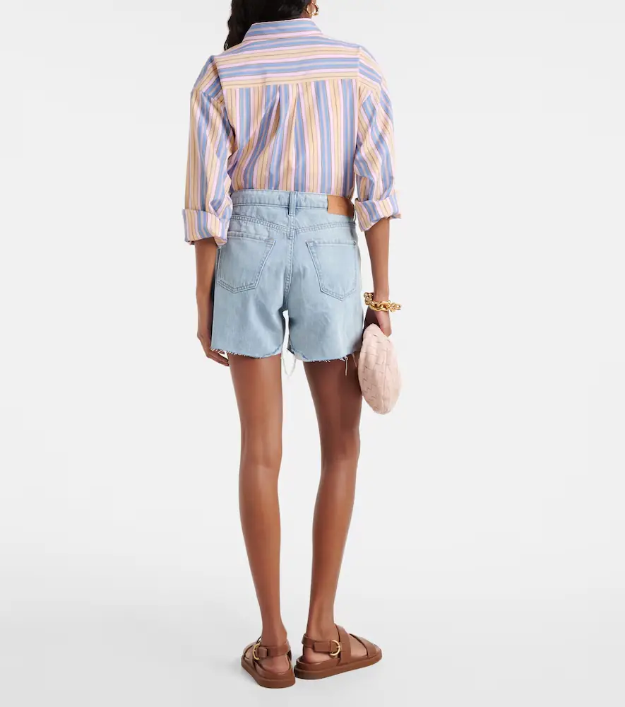 7 For All Mankind Monroe high-rise denim shorts | Thumbnail 2 7 For All Mankind Monroe high-rise denim shorts | Thumbnail 2
