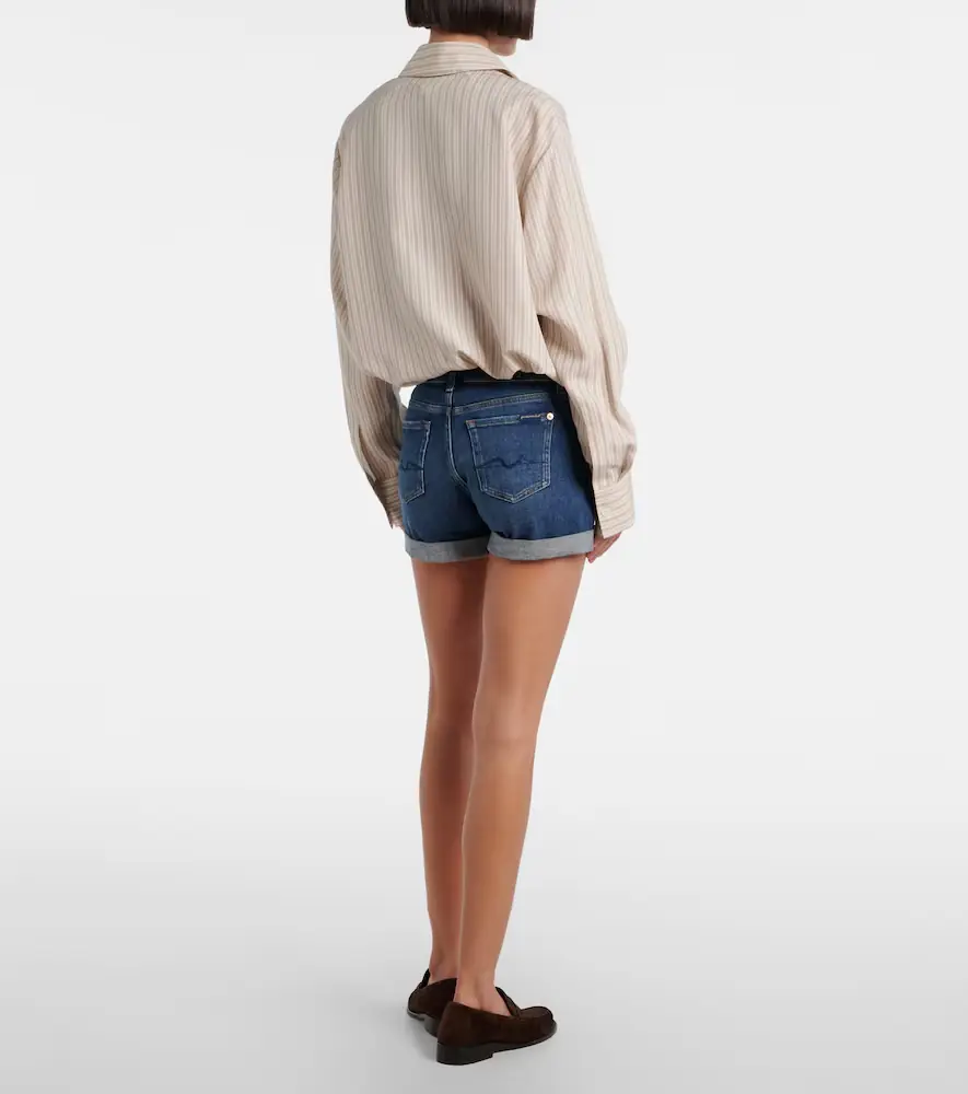 7 For All Mankind Mid-rise denim shorts | Thumbnail 2 7 For All Mankind Mid-rise denim shorts | Thumbnail 2