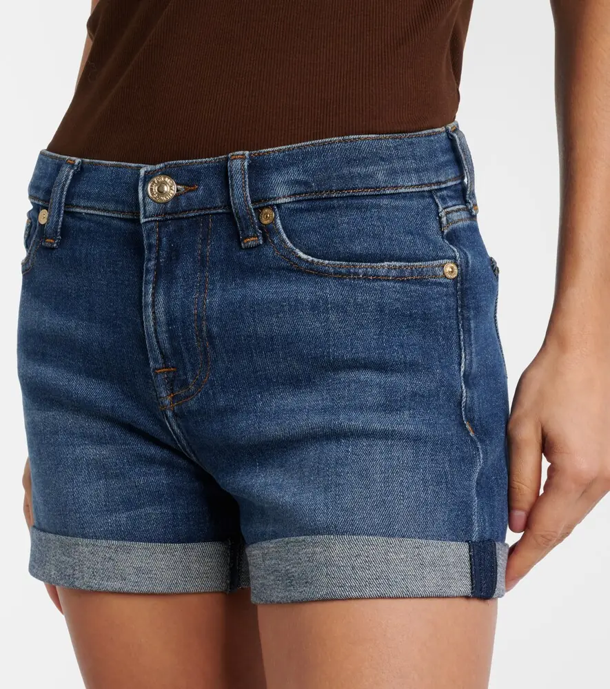 7 For All Mankind Mid-rise denim shorts | Thumbnail 3 7 For All Mankind Mid-rise denim shorts | Thumbnail 3