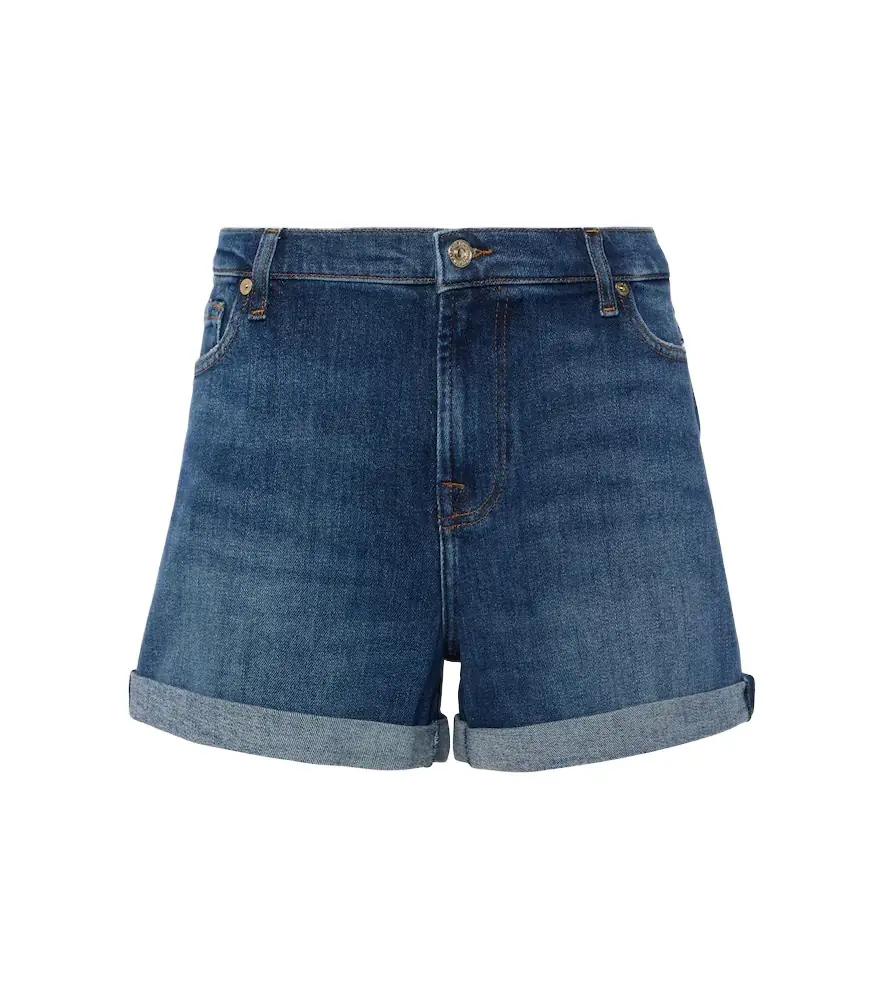 7 For All Mankind Mid-rise denim shorts | Image 1 7 For All Mankind Mid-rise denim shorts | Image 1