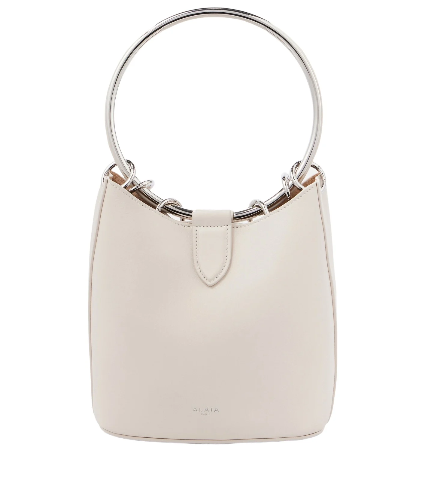 Ring Medium leather bucket bag