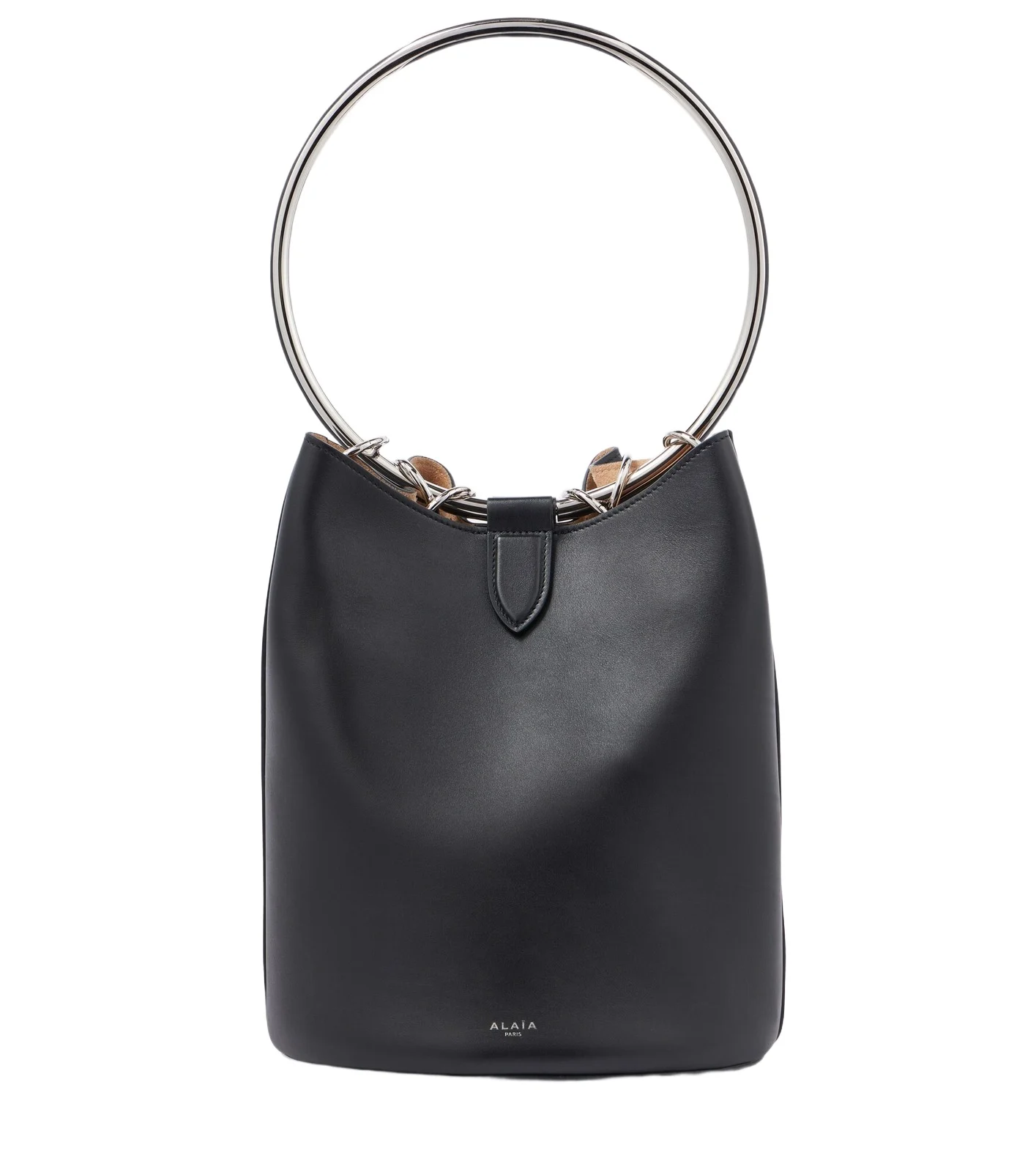 Ring Large leather bucket bag Ring Large leather bucket bag