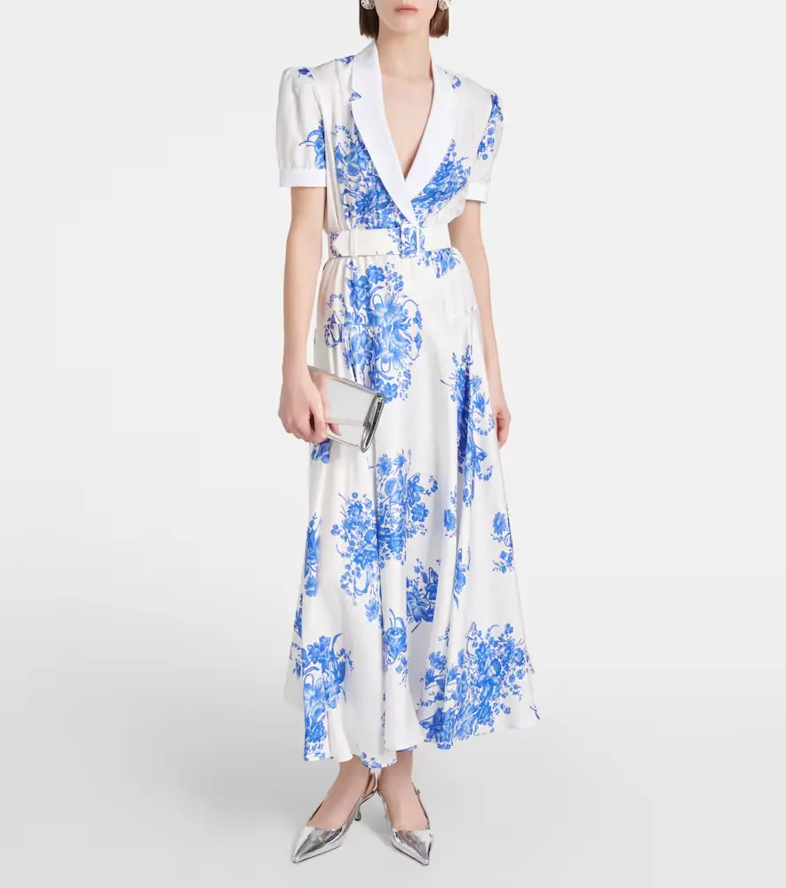 Rodarte Floral silk midi dress | Thumbnail 3 Rodarte Floral silk midi dress | Thumbnail 3