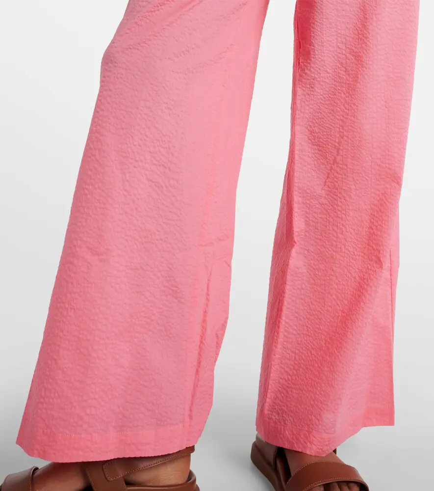 JADE SWIM Mika high-rise cotton wide-leg pants | Thumbnail 3
