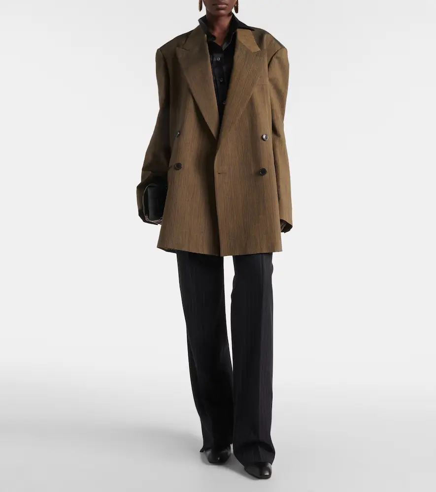 Dries Van Noten Double-breasted cotton-blend blazer | Thumbnail 4 Dries Van Noten Double-breasted cotton-blend blazer | Thumbnail 4