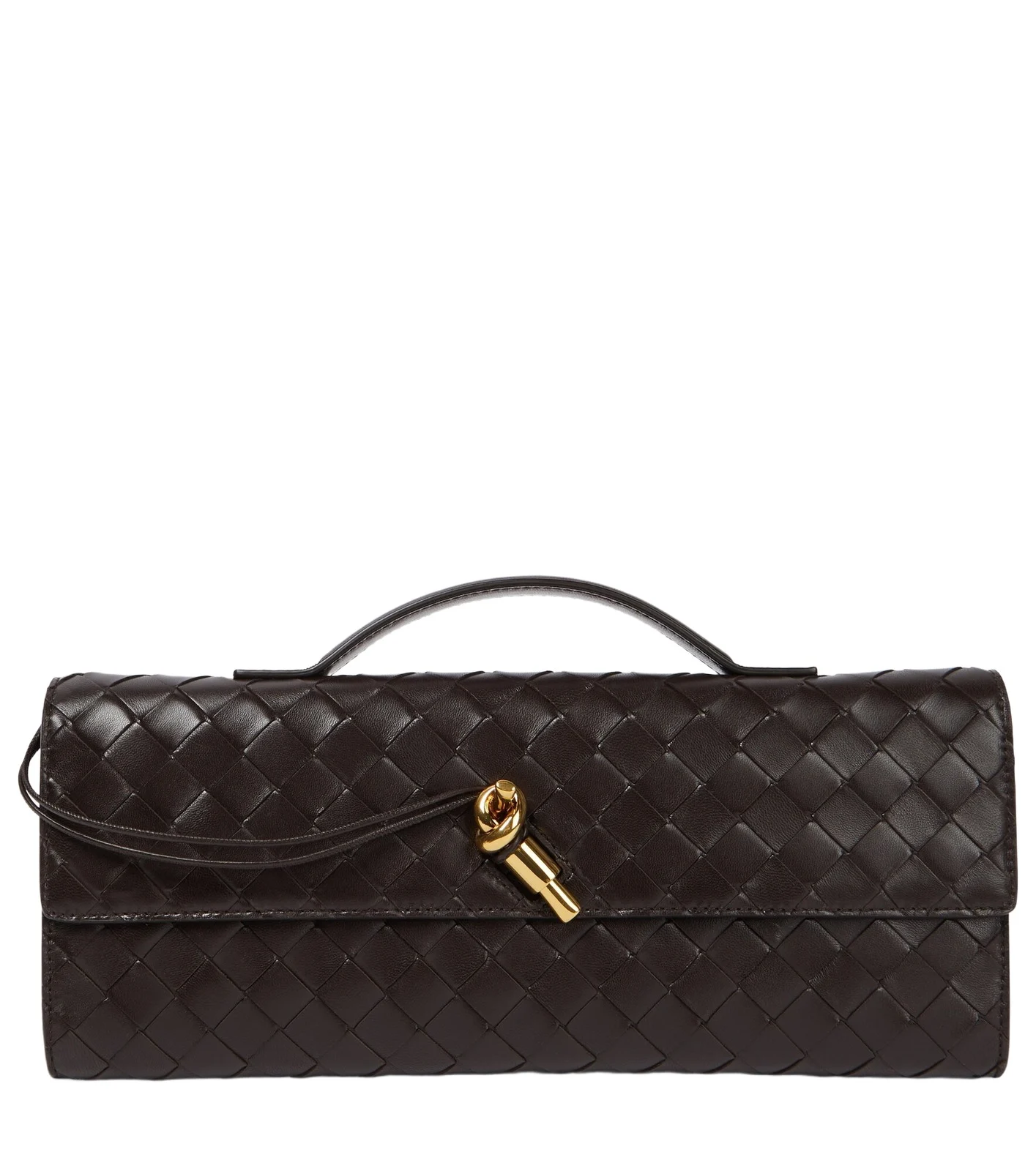 Andiamo Intrecciato leather clutch