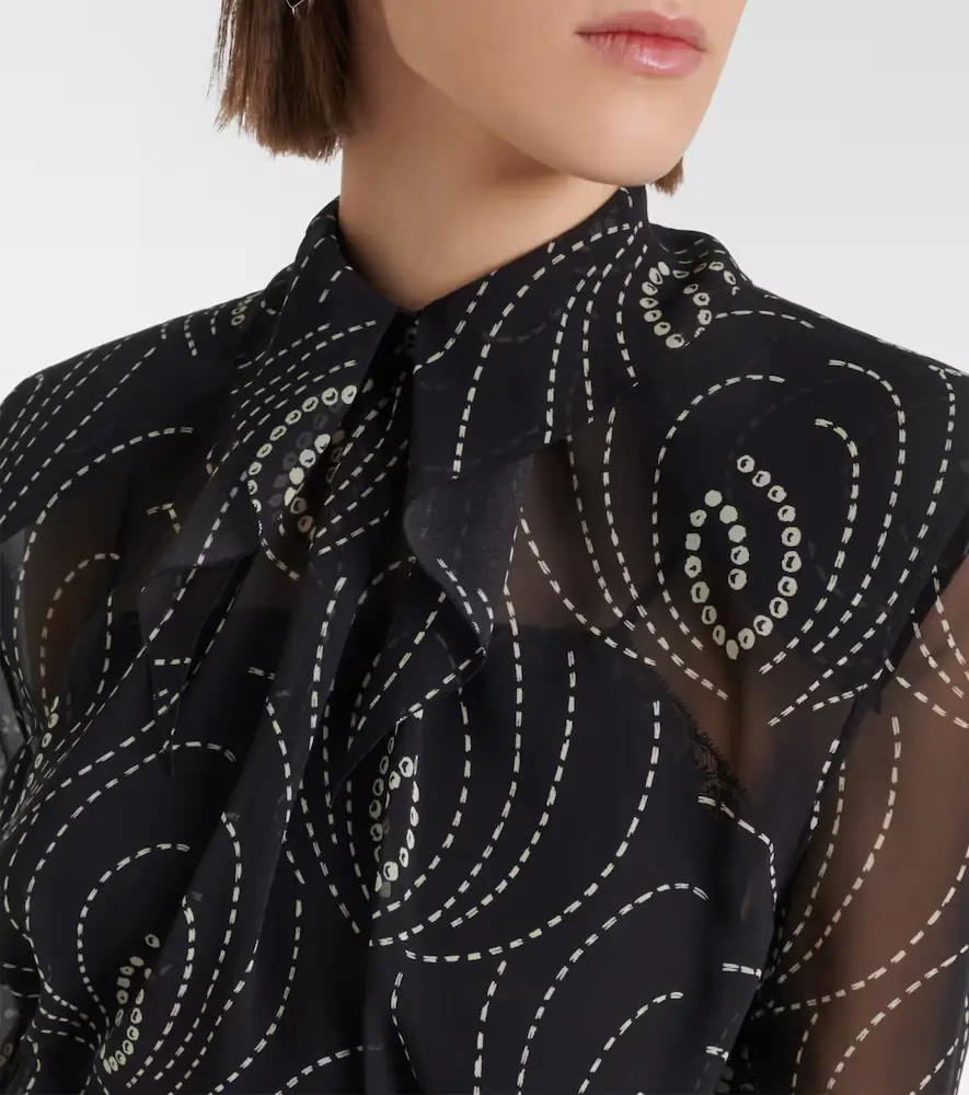 Prada Printed georgette midi dress | Thumbnail 3